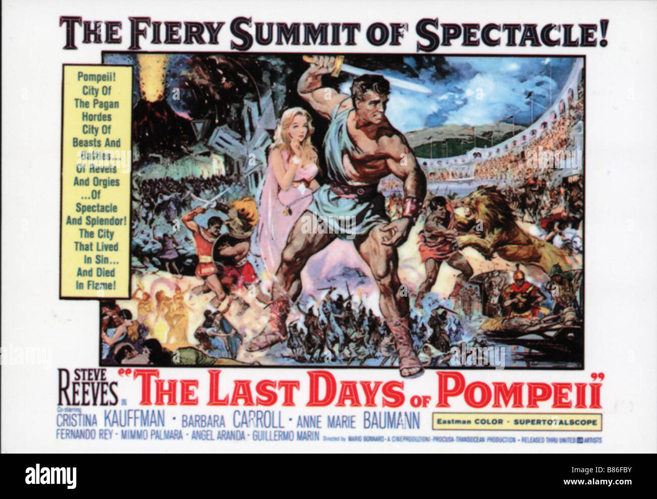 Gli Ultimi giorni di Pompei, Year : 1959 Italy Director : Mario Bonnard , Sergio Leone Lobbycard Stock Photo