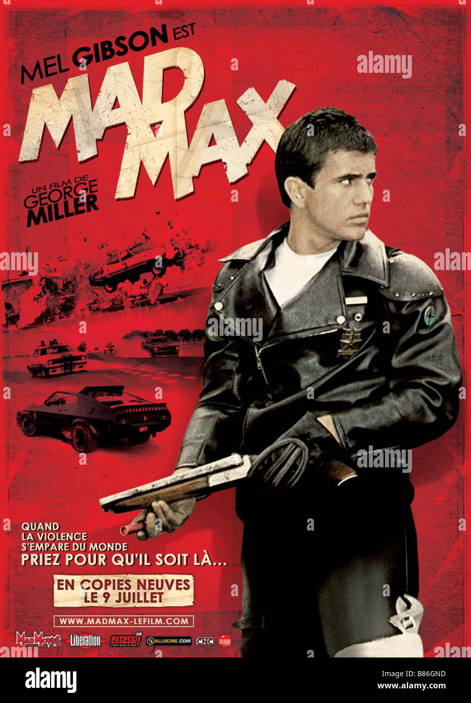 Mad Max  Year : 1979 - Australia Mel Gibson  Director: George Miller Movie poster (Fr) Stock Photo