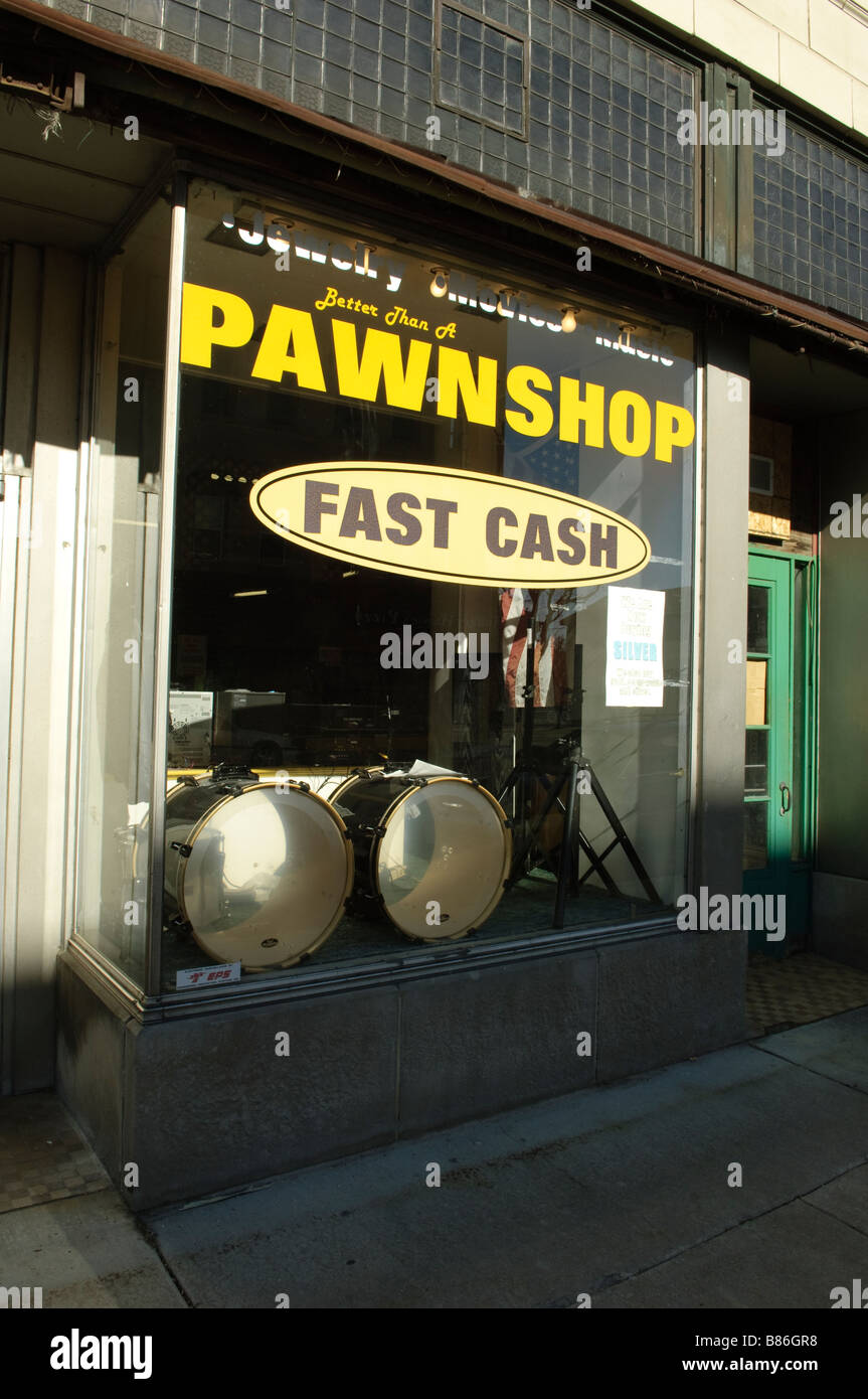 Pawn Shop in Ionia Michigan USA Stock Photo
