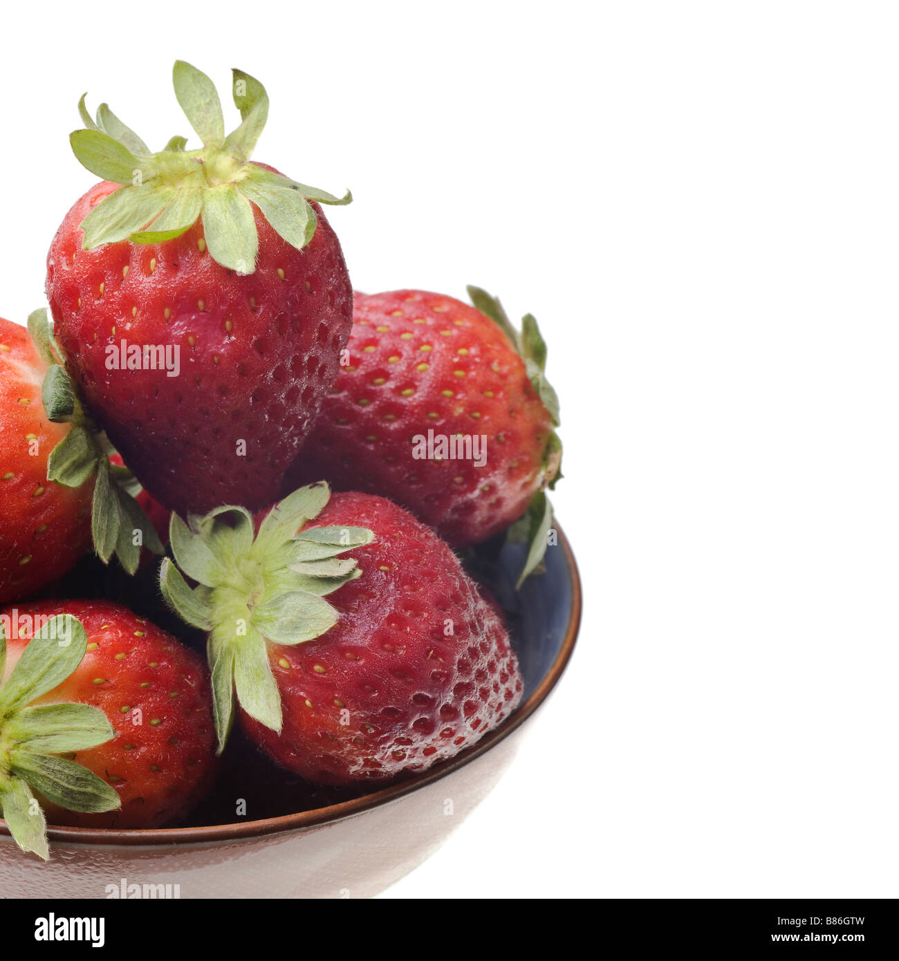 Fresh strawberries isolated on white background Stock Photo - Alamy