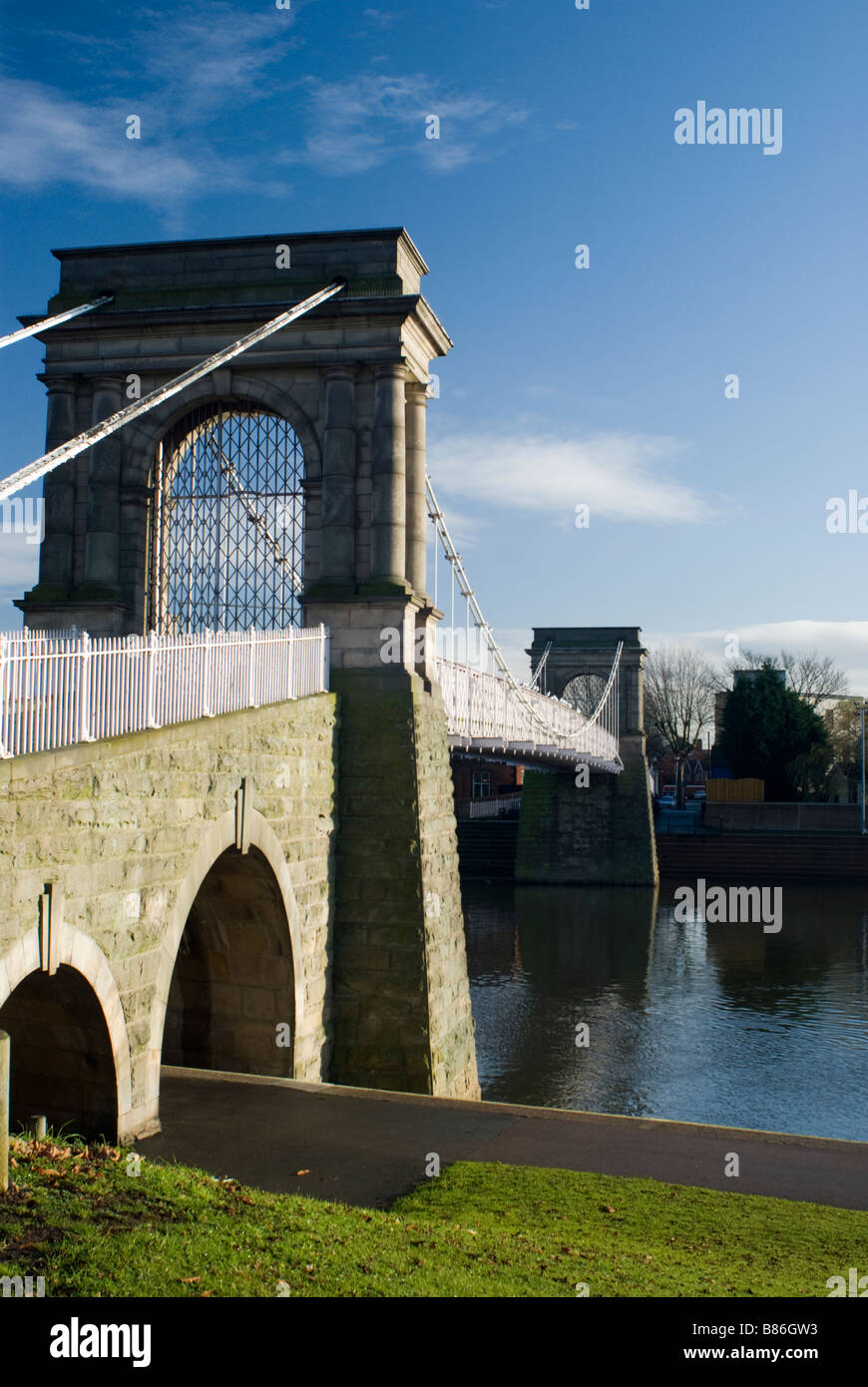 Wilford footbridge, Nottingham Stock Photo Alamy