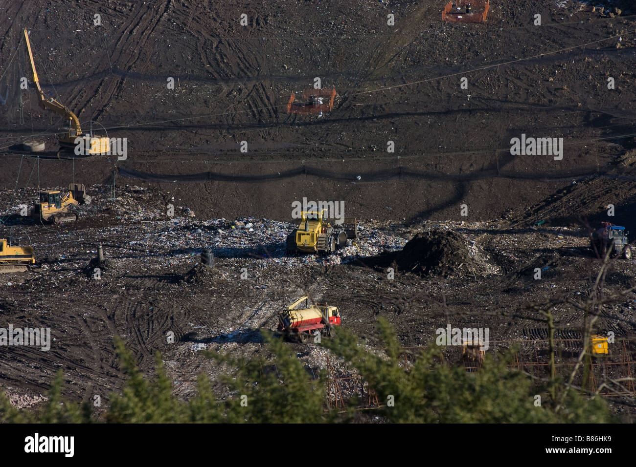 Controversial SITA landfill site at pathhead, Blaydon close to Stargate, Ryton, Tyne & Wear Stock Photo