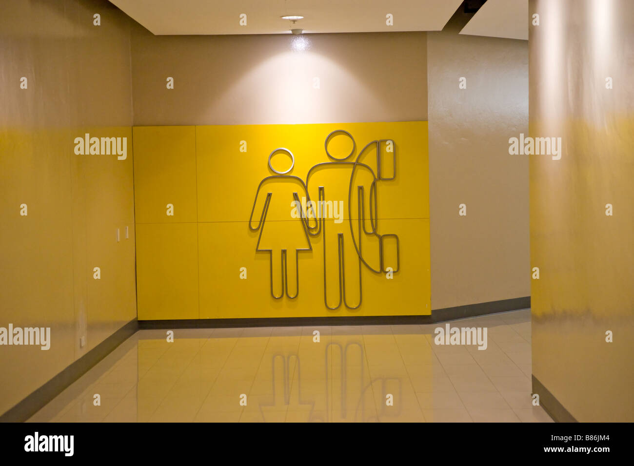 Toilet and Phone sign inside a modern shopping mall Stock Photo Alamy
