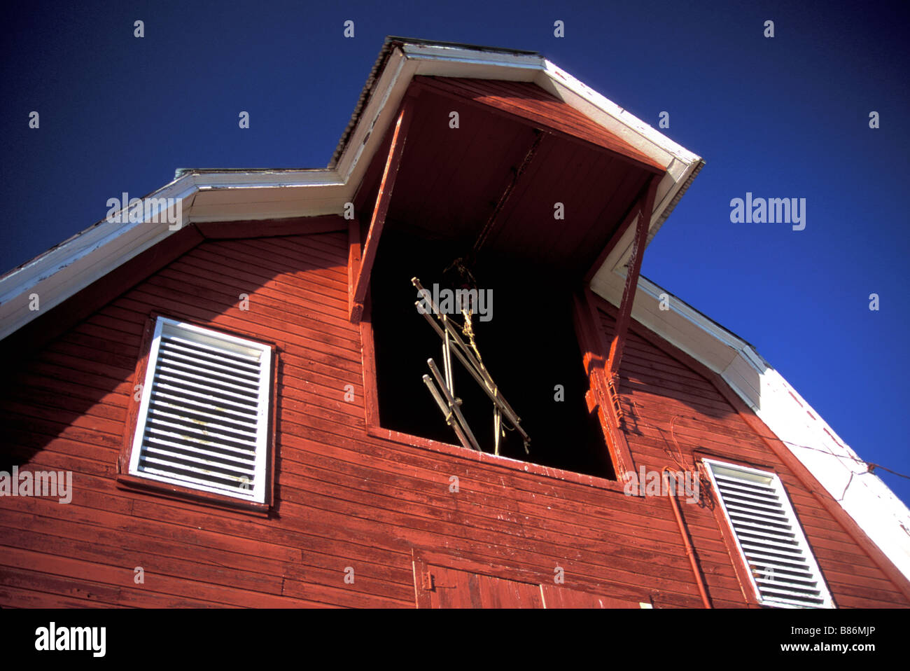 Red Barn, South Dakota, USA Stock Photo