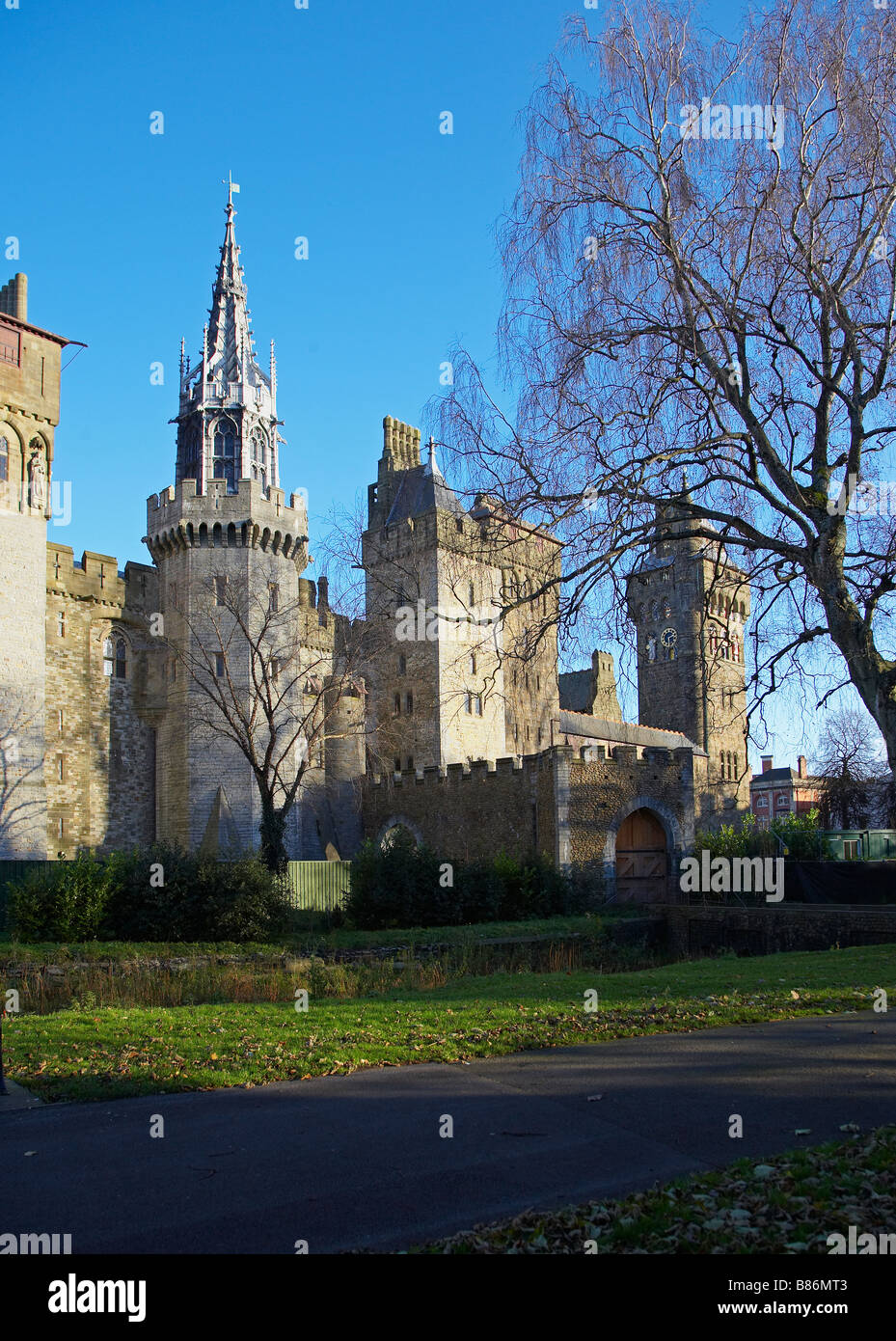 South West Towers Cardiff Castle South Glamorgan South Wales UK Stock Photo