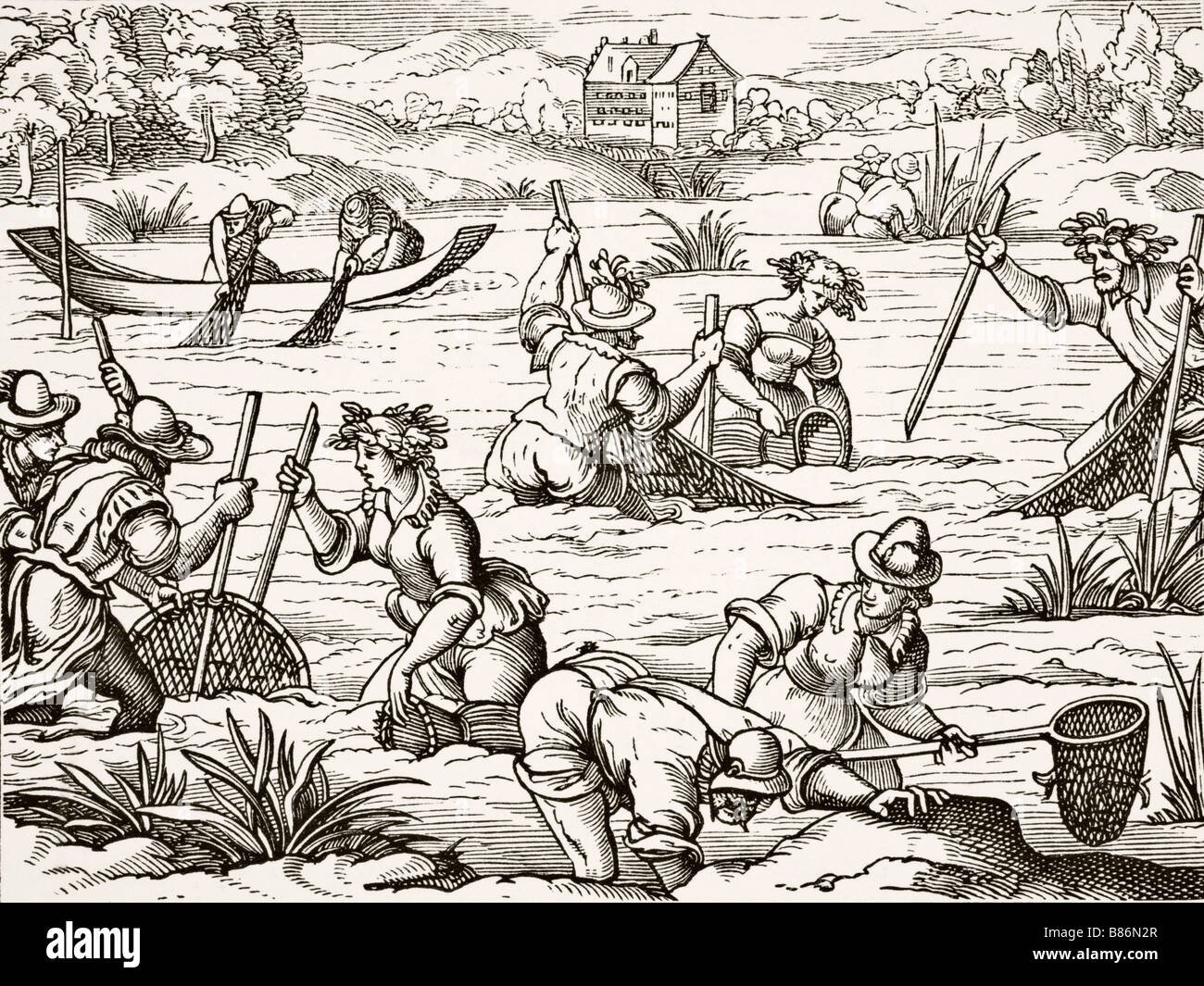 River fishing in the 16th century Stock Photo - Alamy River fishing in the 16th century Stock Photo - Alamy