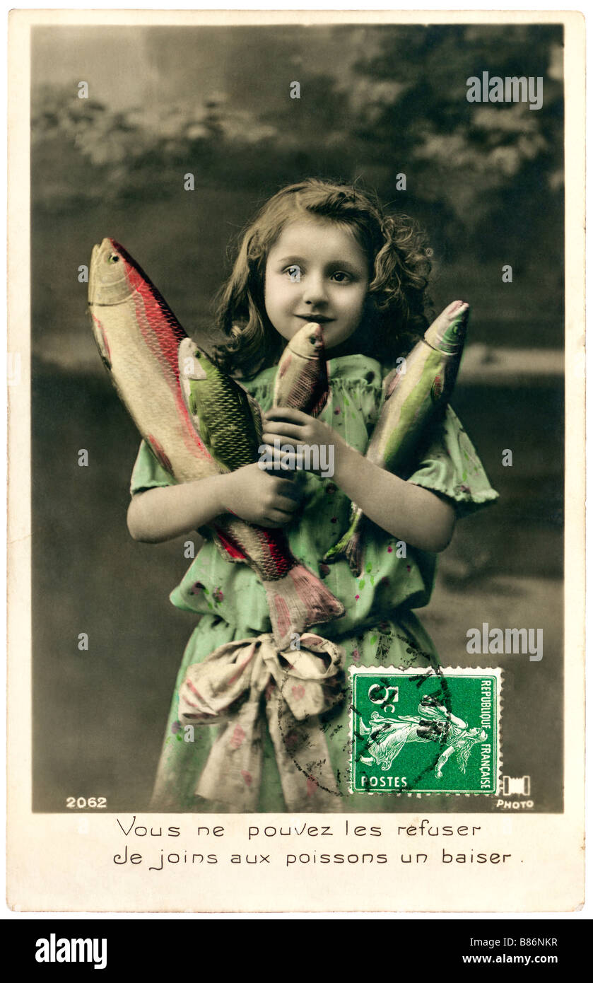 Carte postale Poisson d'Avril / April Fools day postcard @1900 Carte postale Poisson d'Avril / April Fools day postcard @1900