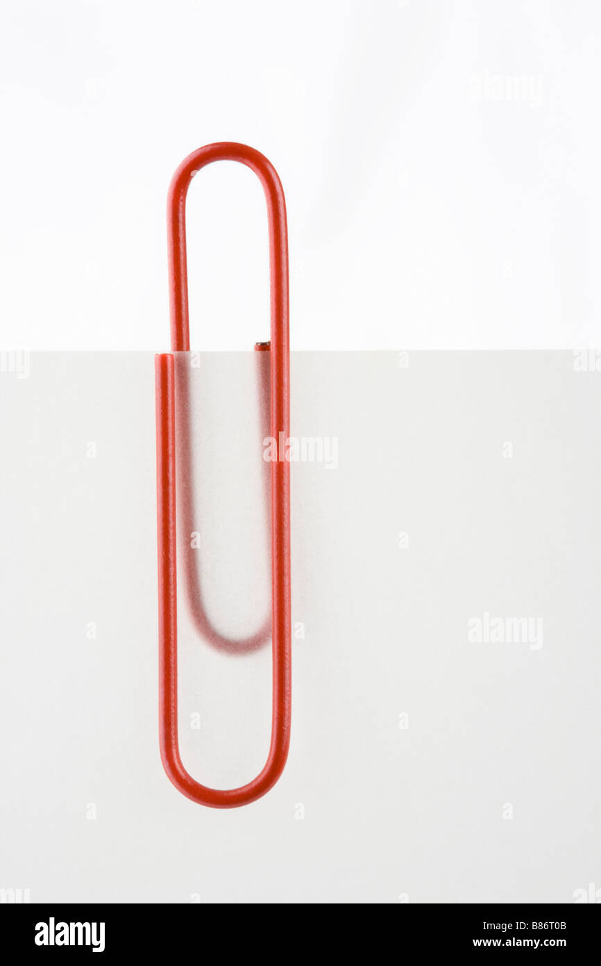 A Paper Clip On A Piece Of Tracing Paper Stock Photo Alamy