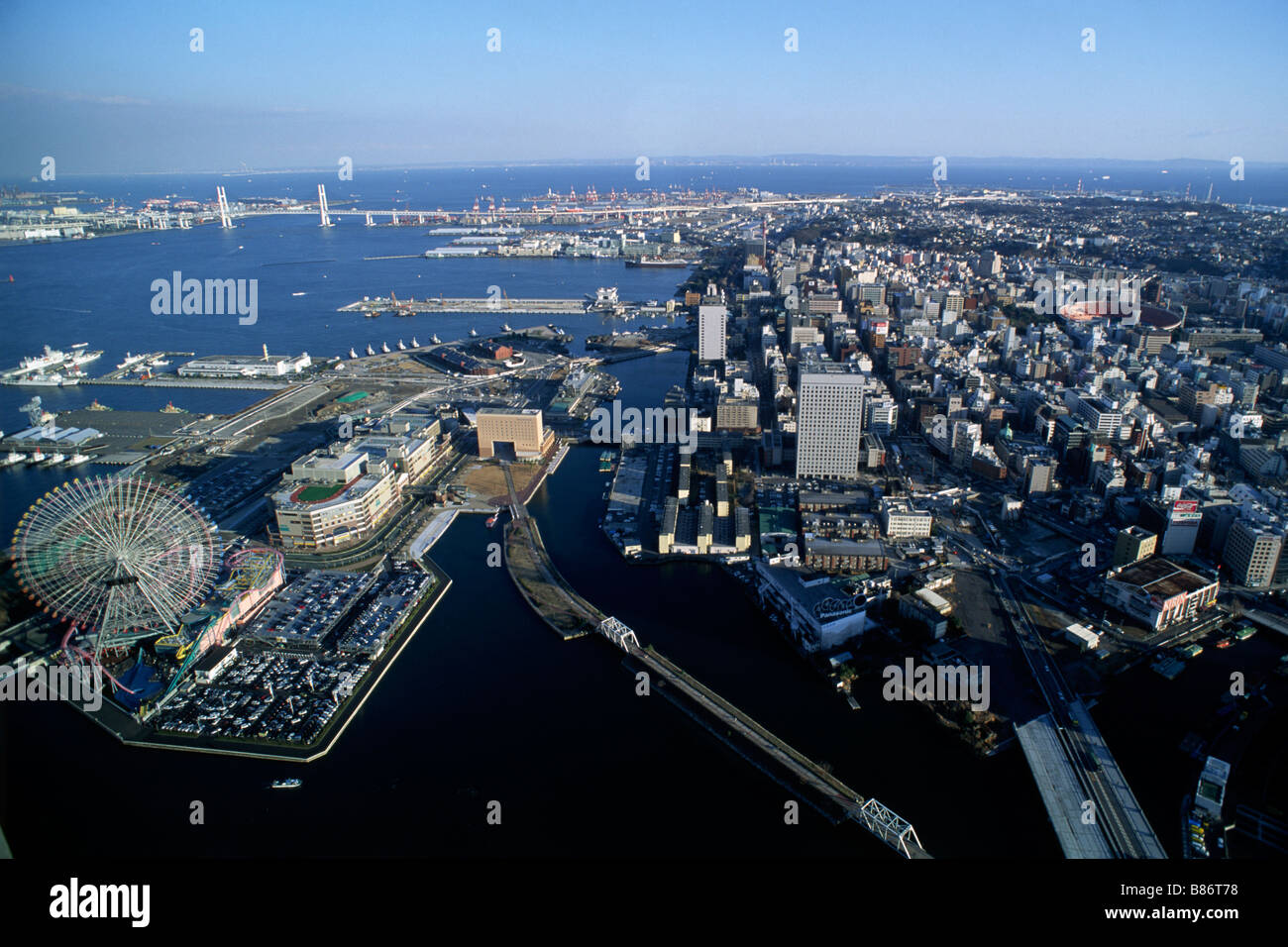 Japan, Yokohama city view from Landmark Tower Stock Photo