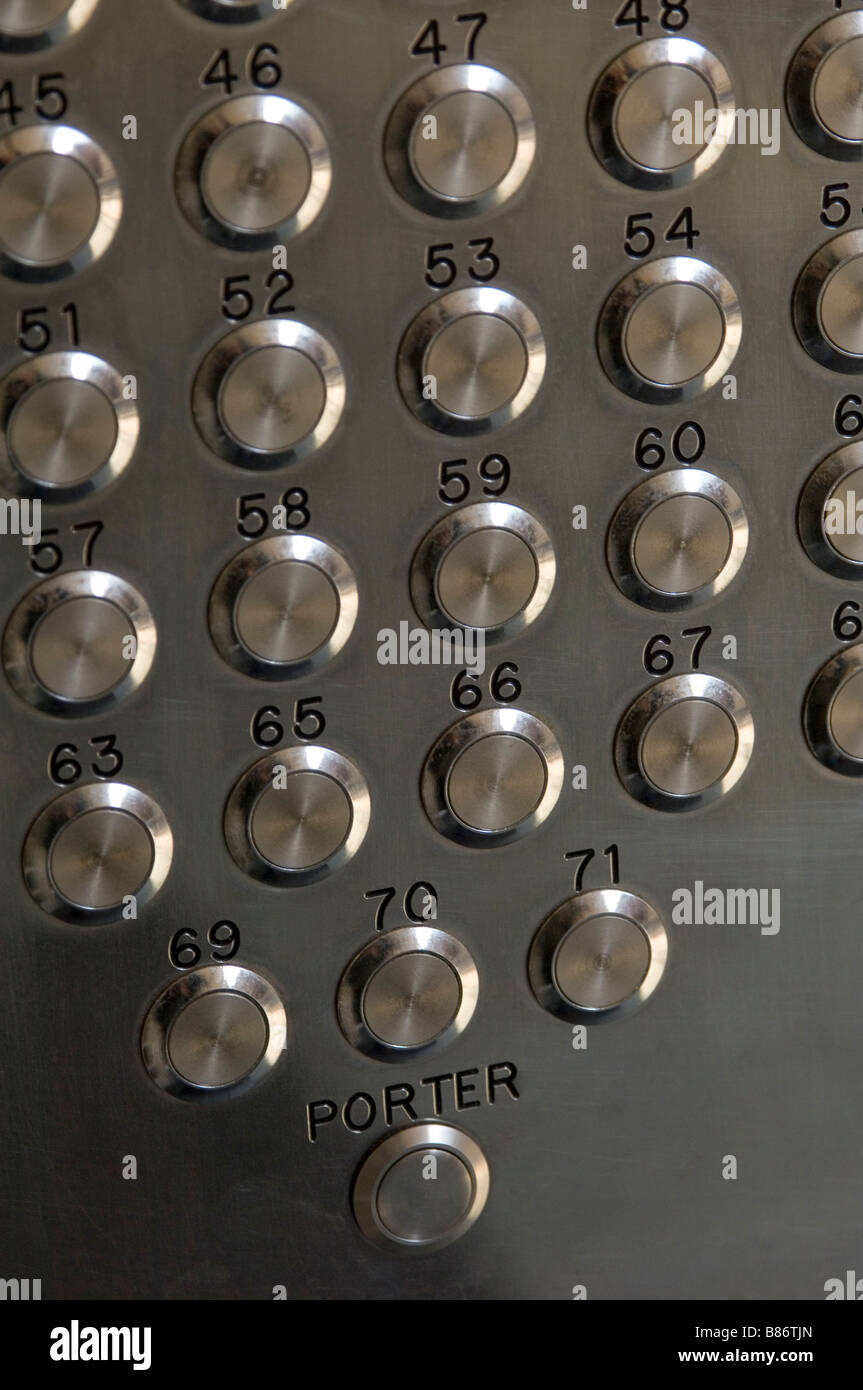 Elevator Buttons Stock Photo