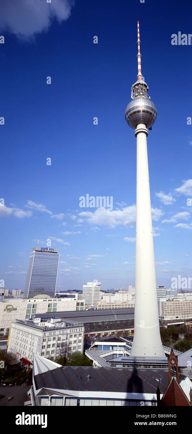 television tower east berlin alexander platz ddr Stock Photo