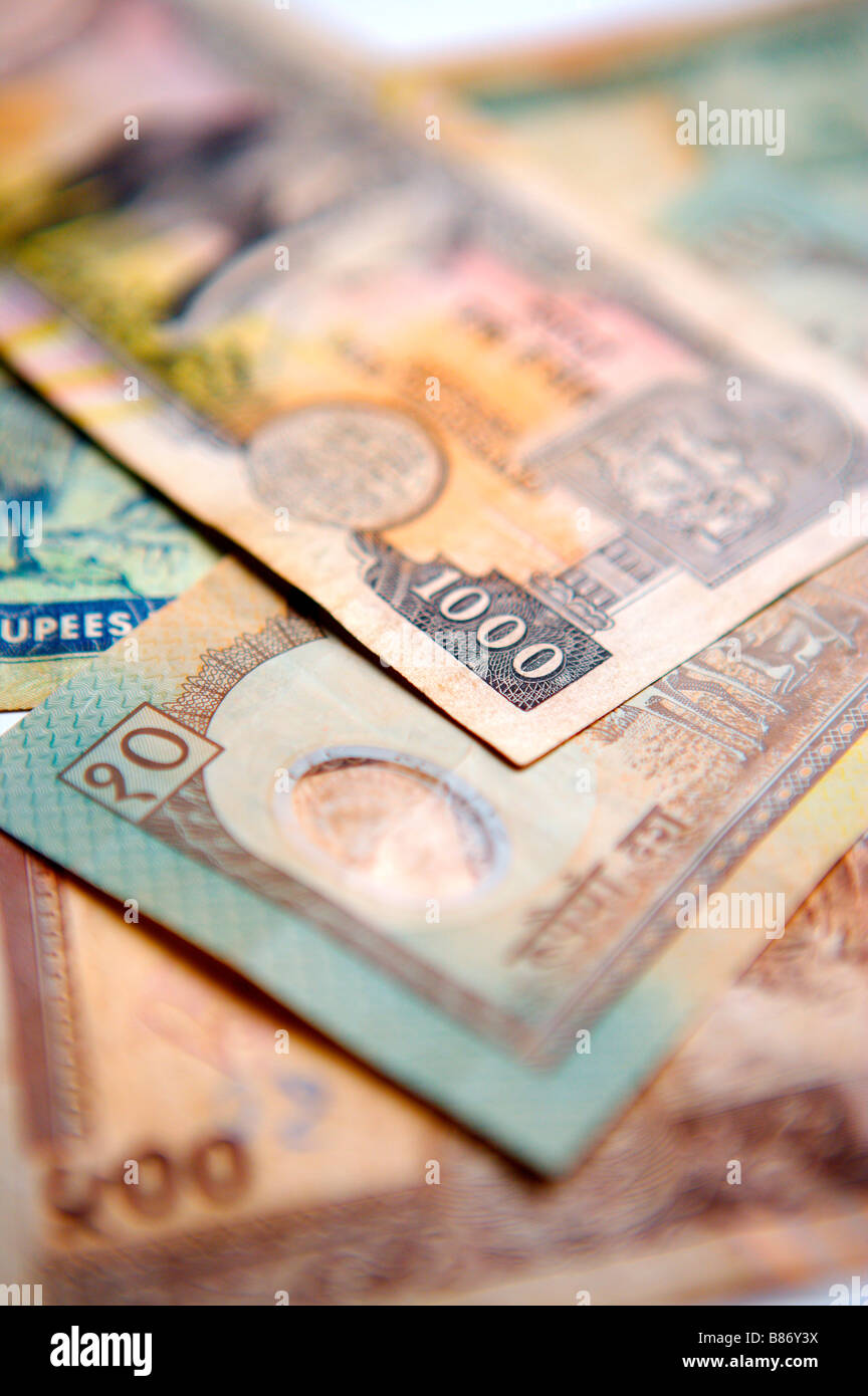 Indian paper currency Stock Photo