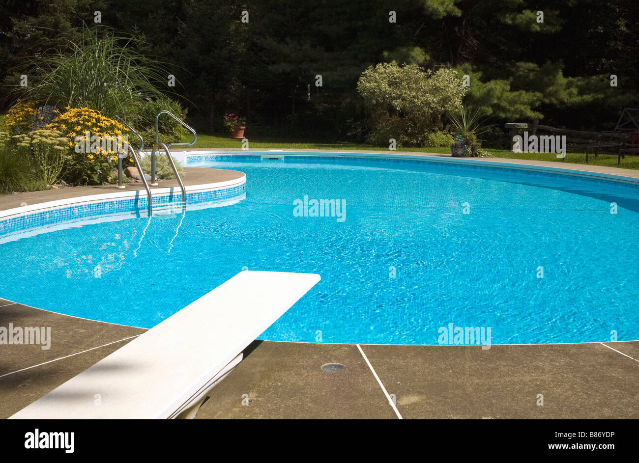 Swimming pool diving board hi-res stock photography and images - Alamy