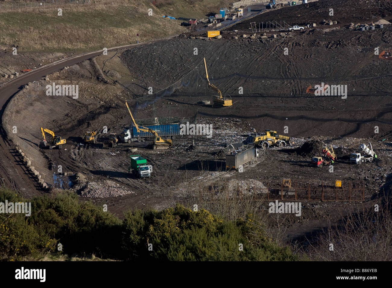 Controversial SITA landfill site at pathhead, Blaydon close to Stargate, Ryton, Tyne & Wear Stock Photo
