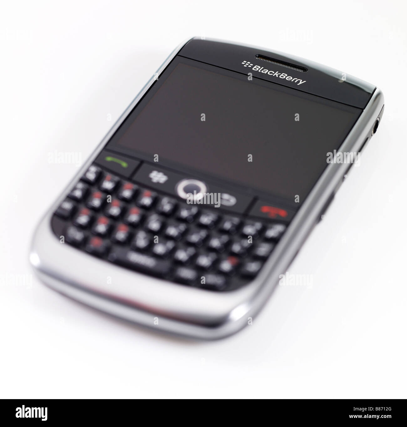 Studio shot of a Blackberry phone 8900 on a white background Stock Photo