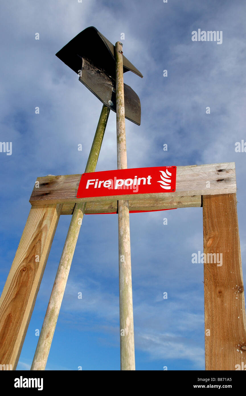 Fire beaters in a stand. Stock Photo