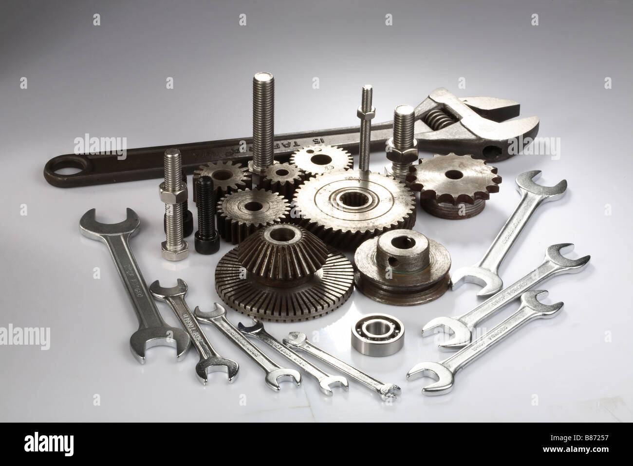 Mechanical devices and tools Stock Photo