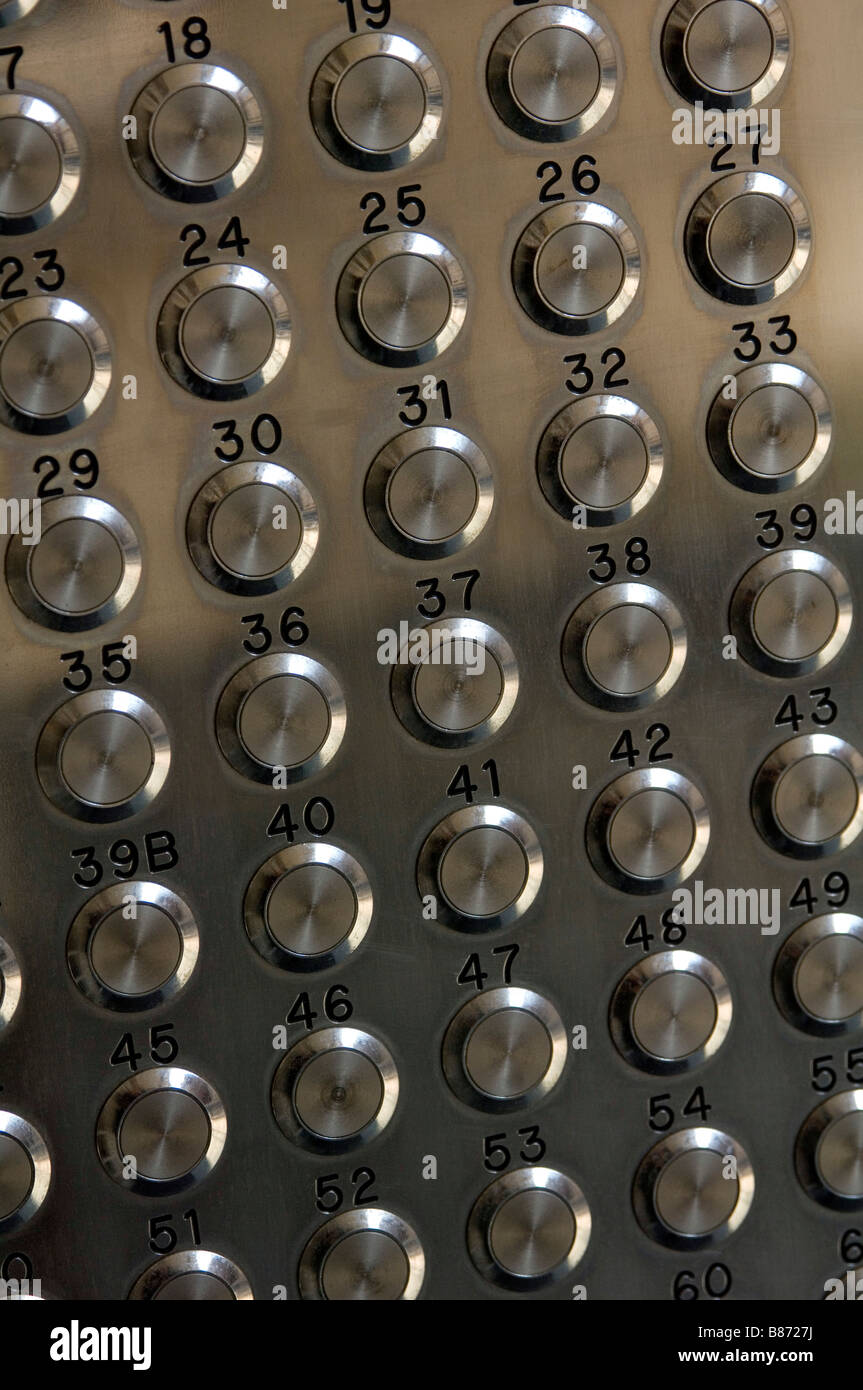 Elevator Buttons Stock Photo