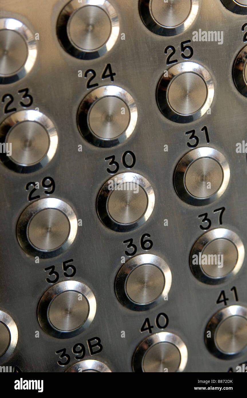 Elevator Buttons Stock Photo