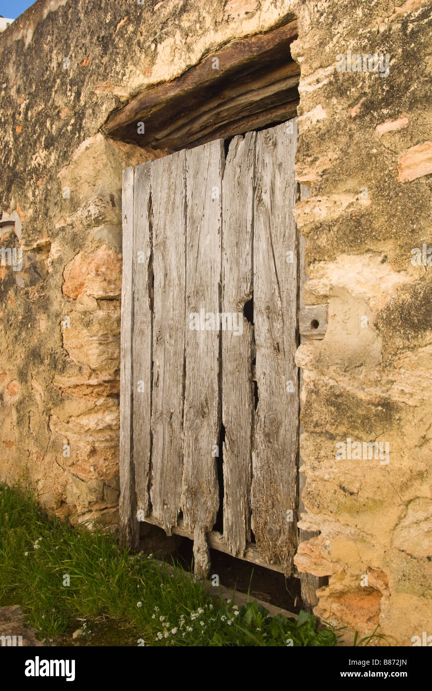 Stable door, Ibiza, Spain Stock Photo