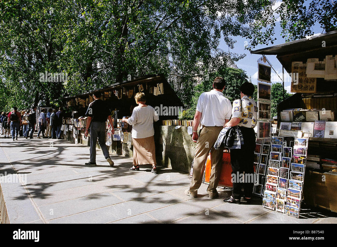Banks of the Seine and the book sellers, Paris Stock Photo