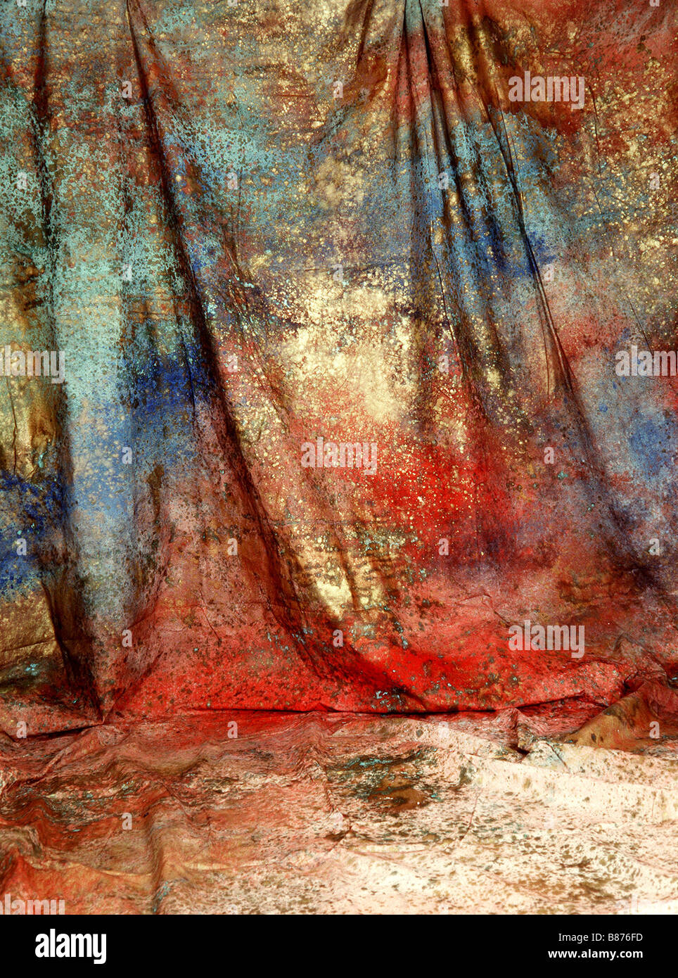 Draping. Painted canvas tarp Stock Photo Alamy