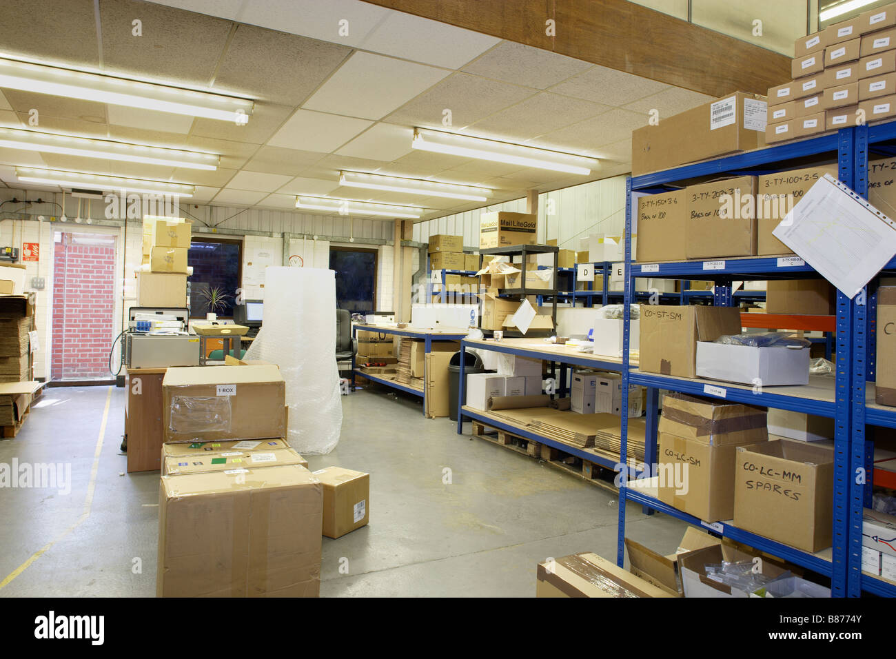 dispatch room in a warehouse Stock Photo Alamy