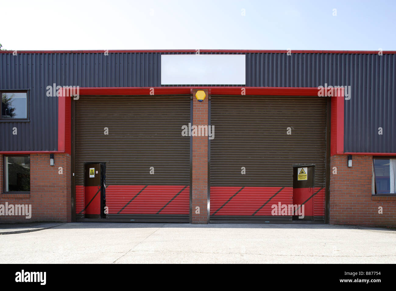 modern warehouse on an Industrial estate England UK Stock Photo Alamy