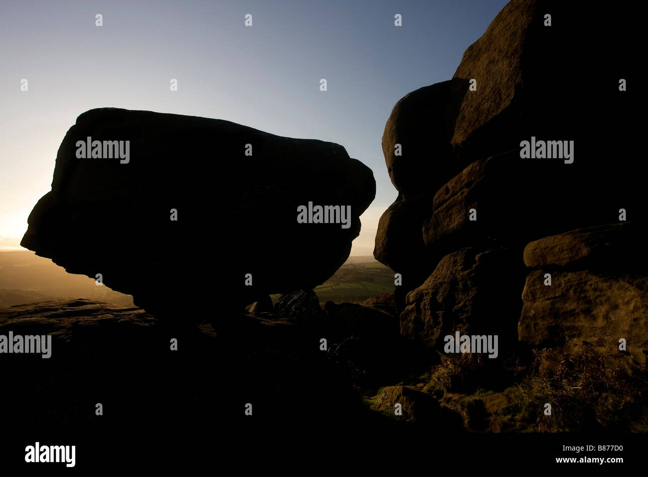 Sunset Brimham Rocks Brimham Rocks North Yorkshire England UK Stock Photo - Alamy