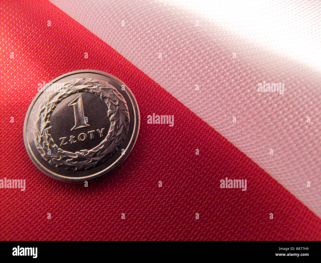 Flag of Poland polish currency PLN Stock Photo - Alamy