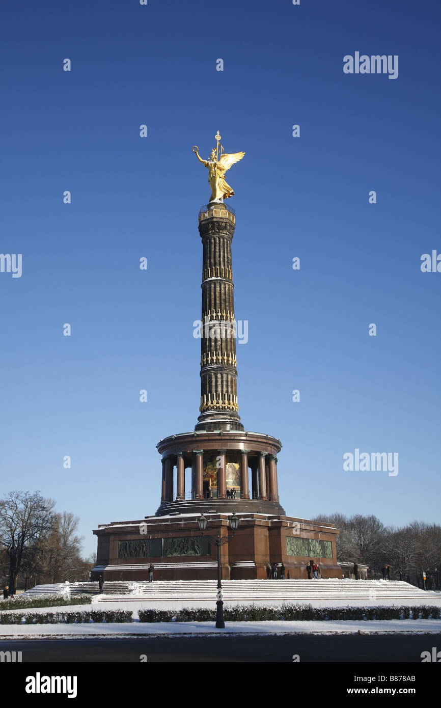 Berlin Siegessaeule Victory Column Stock Photo