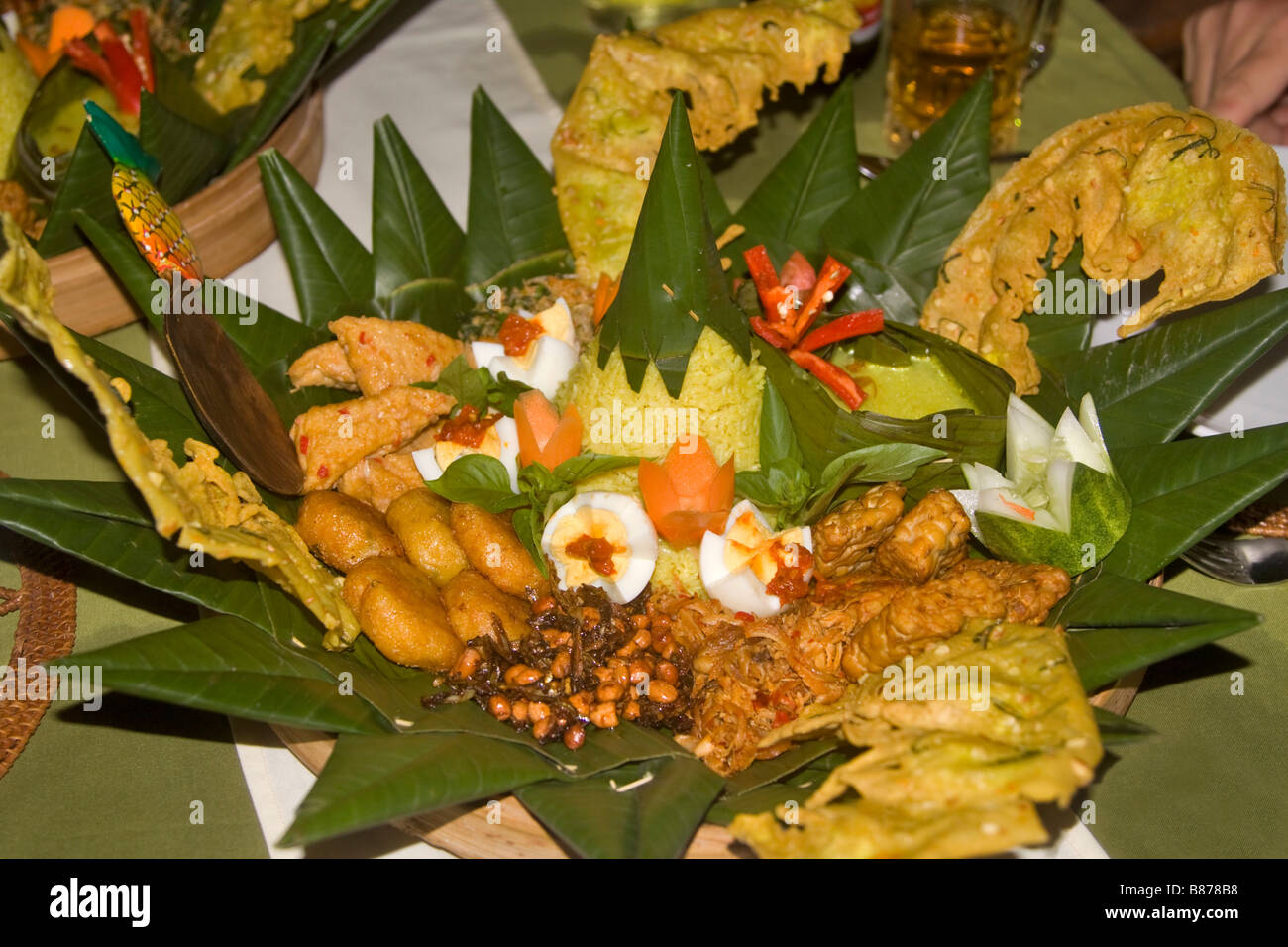 Special meal served in a Balinese restaurant Stock Photo