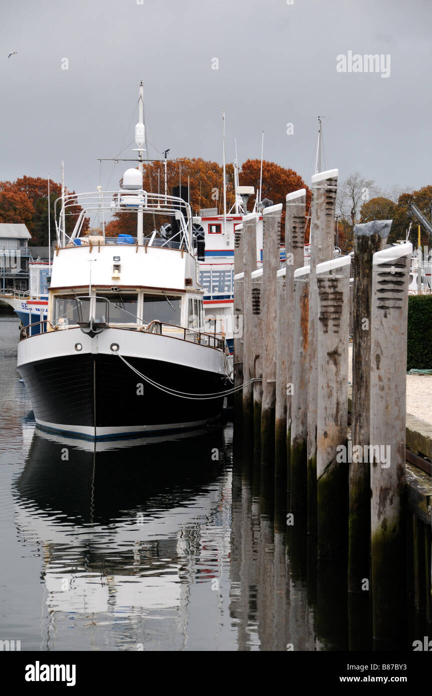 Boat in Dock, Hyannis, MA Stock Photo Alamy