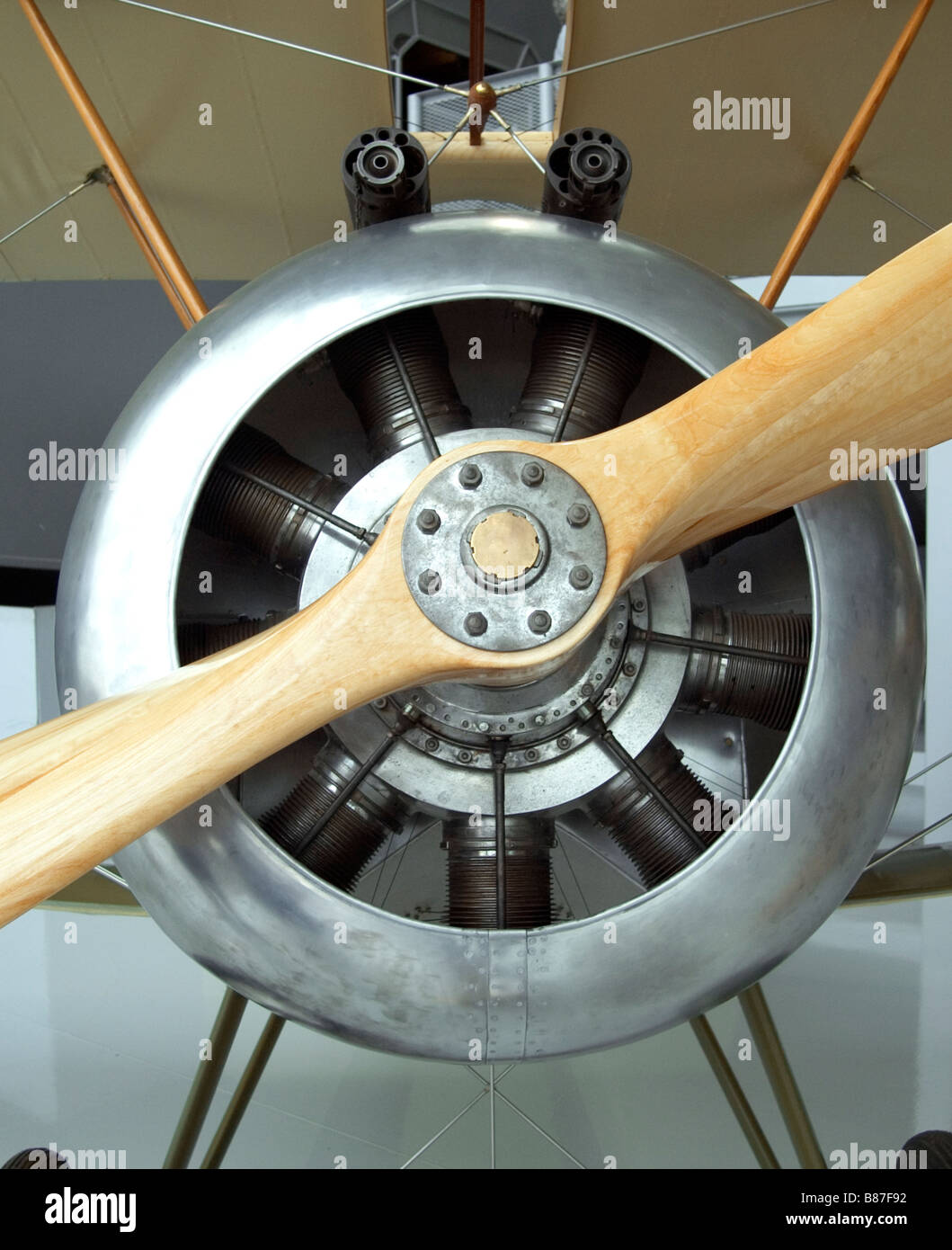Vintage Prop Airplane Nose Engine propeller Stock Photo Alamy