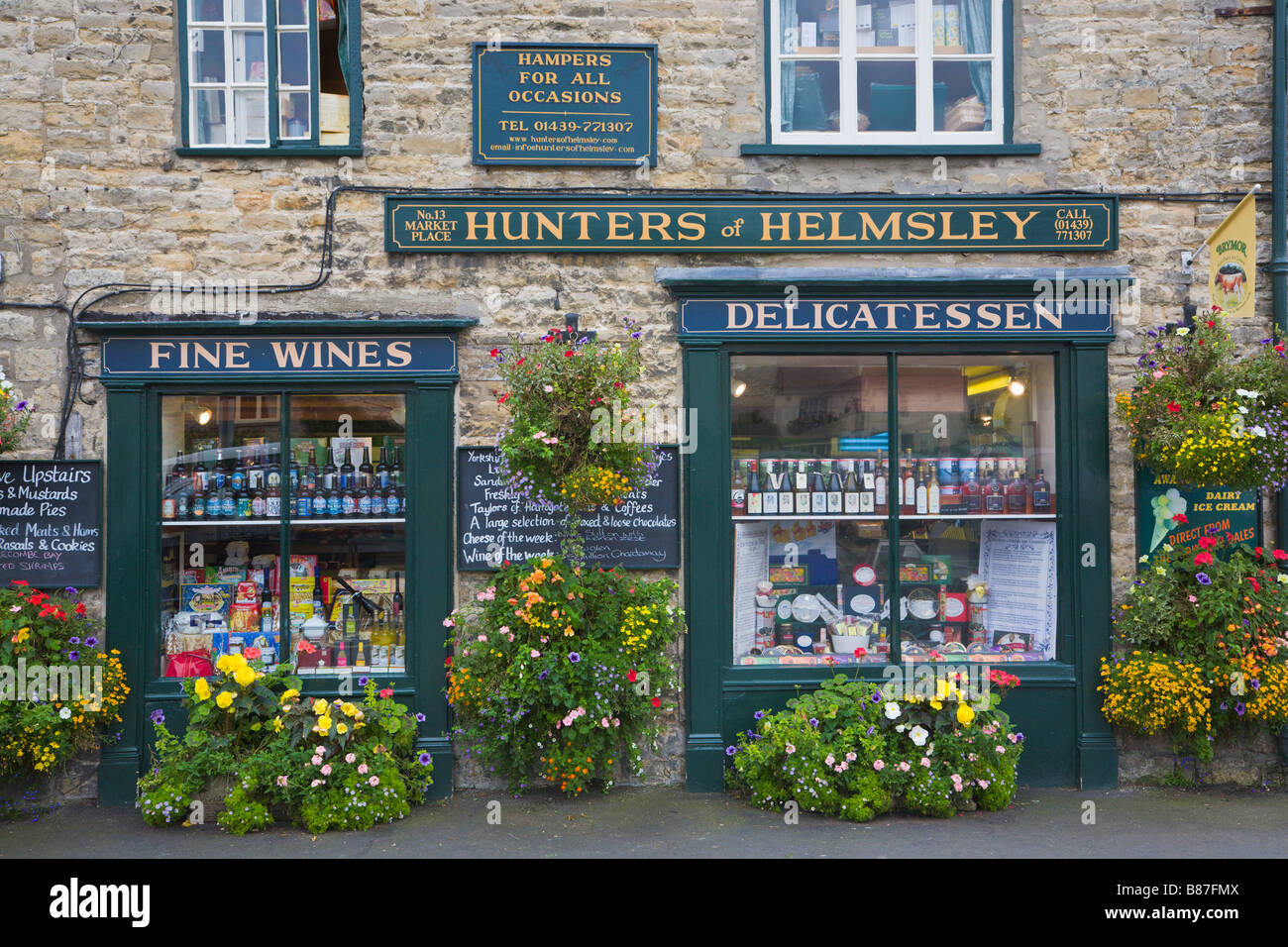 Fine food shop, Helmsley, 'North Yorkshire', England Stock Photo