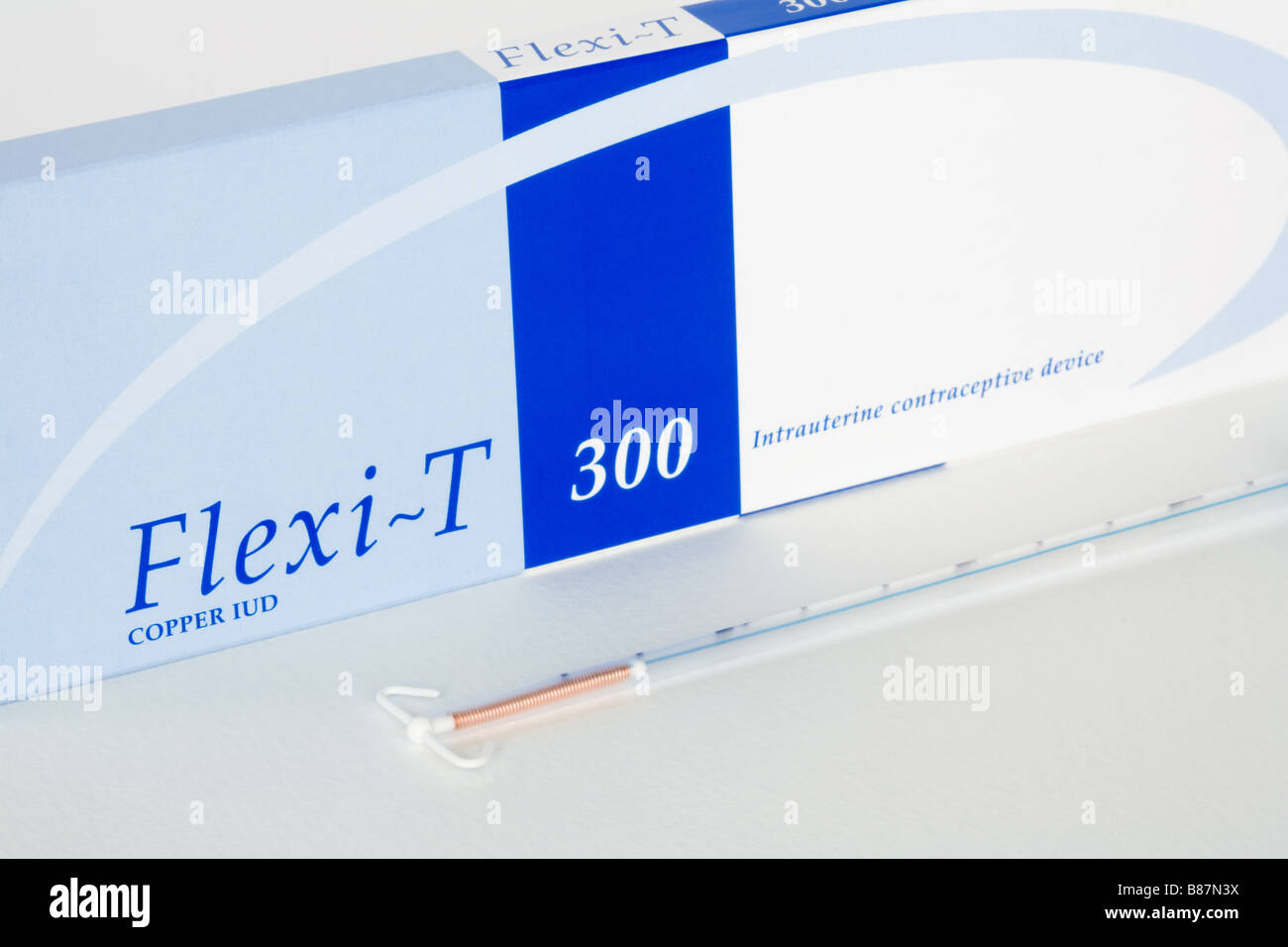 Flexi-T female intra-uterine device for long term contraception Stock Photo