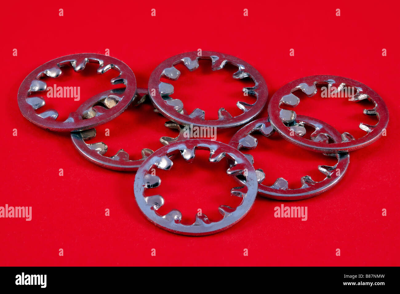 Internal tooth lock washers Stock Photo Alamy