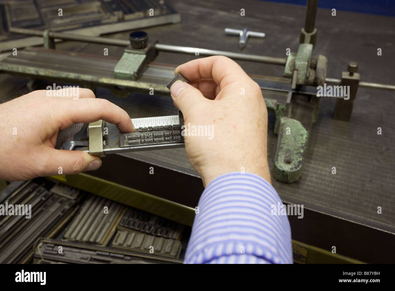 Letterpress printing process Stock Photo Alamy