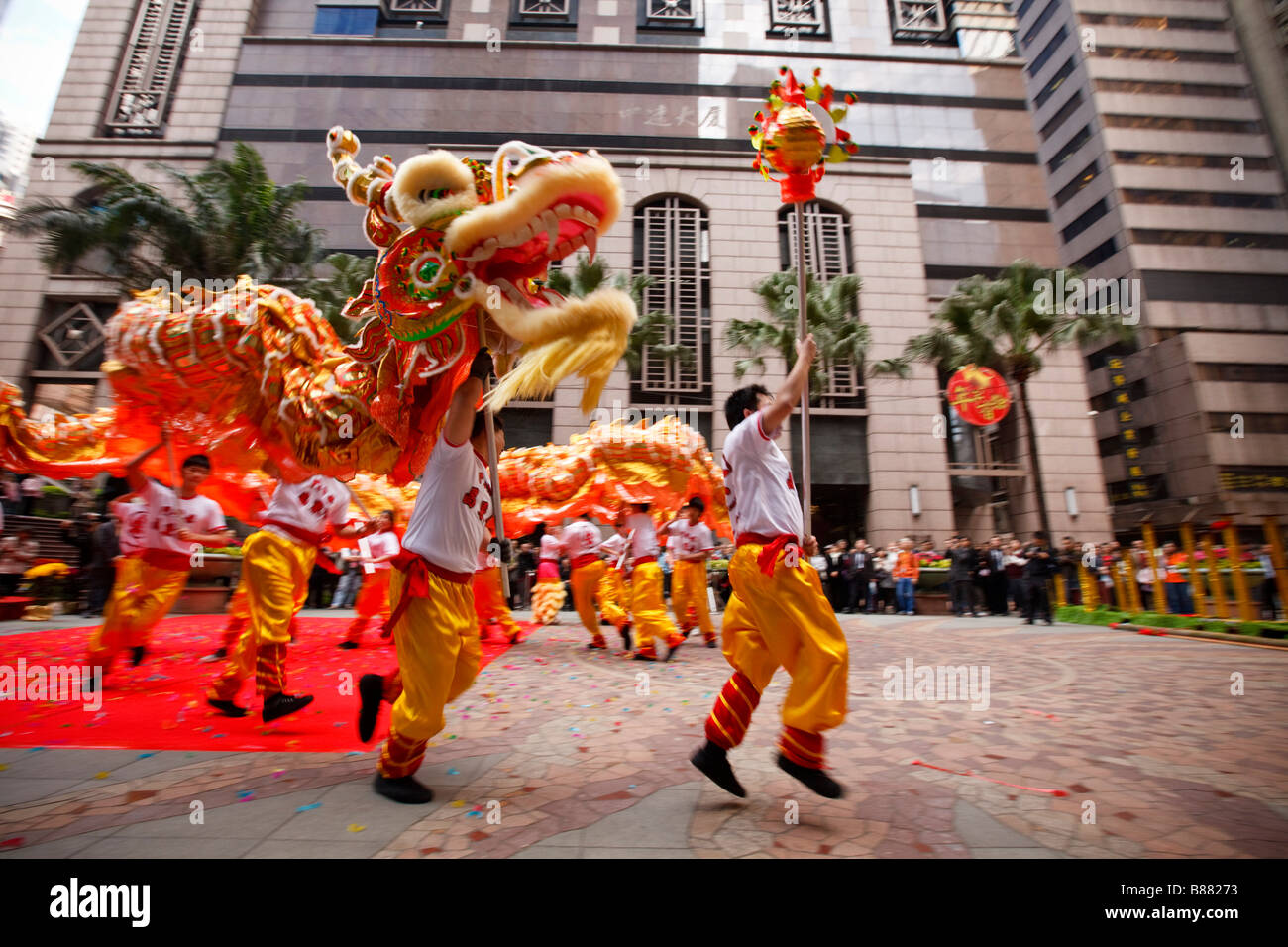 Chinese Dragon installation for Chinese New Year in Hong Kong