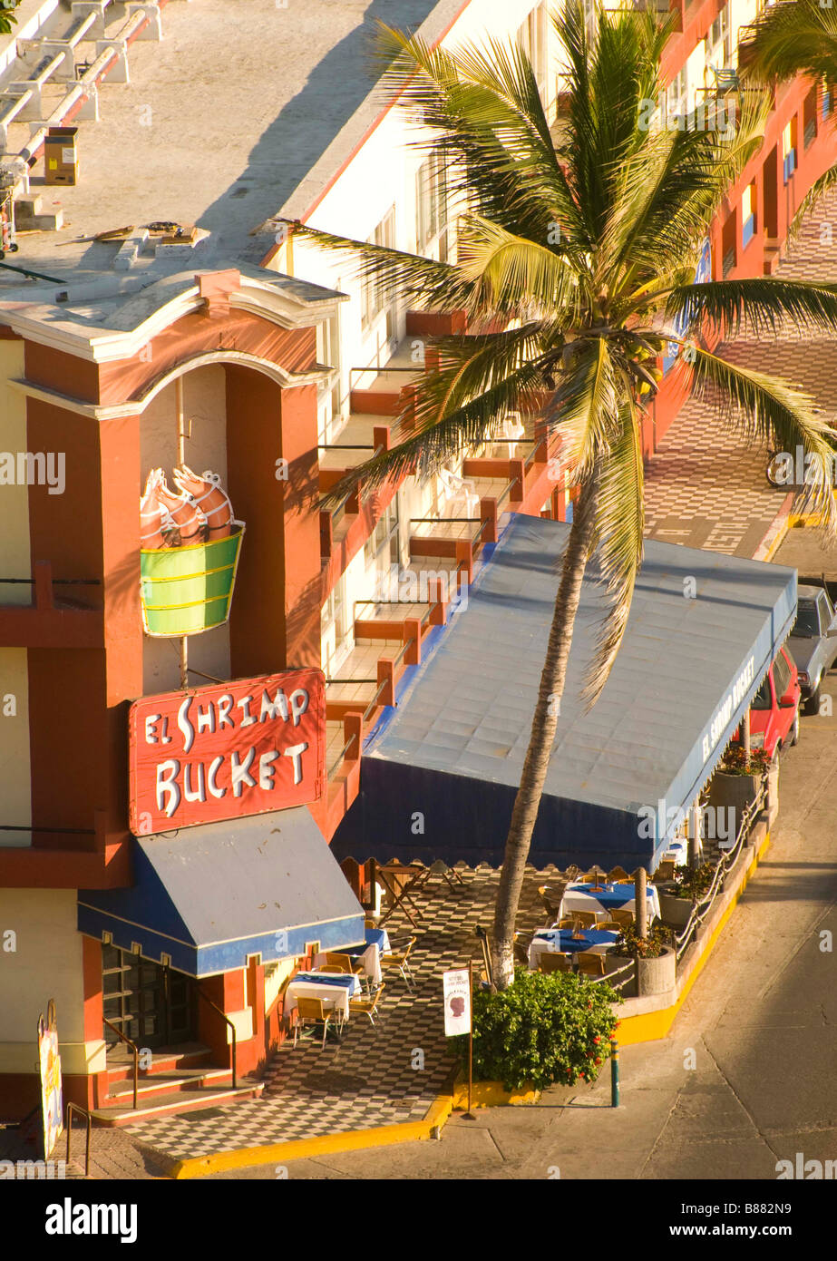 MEXICO SINOLA STATE MAZATLAN Aerial view of famous El Shrimp Bucket