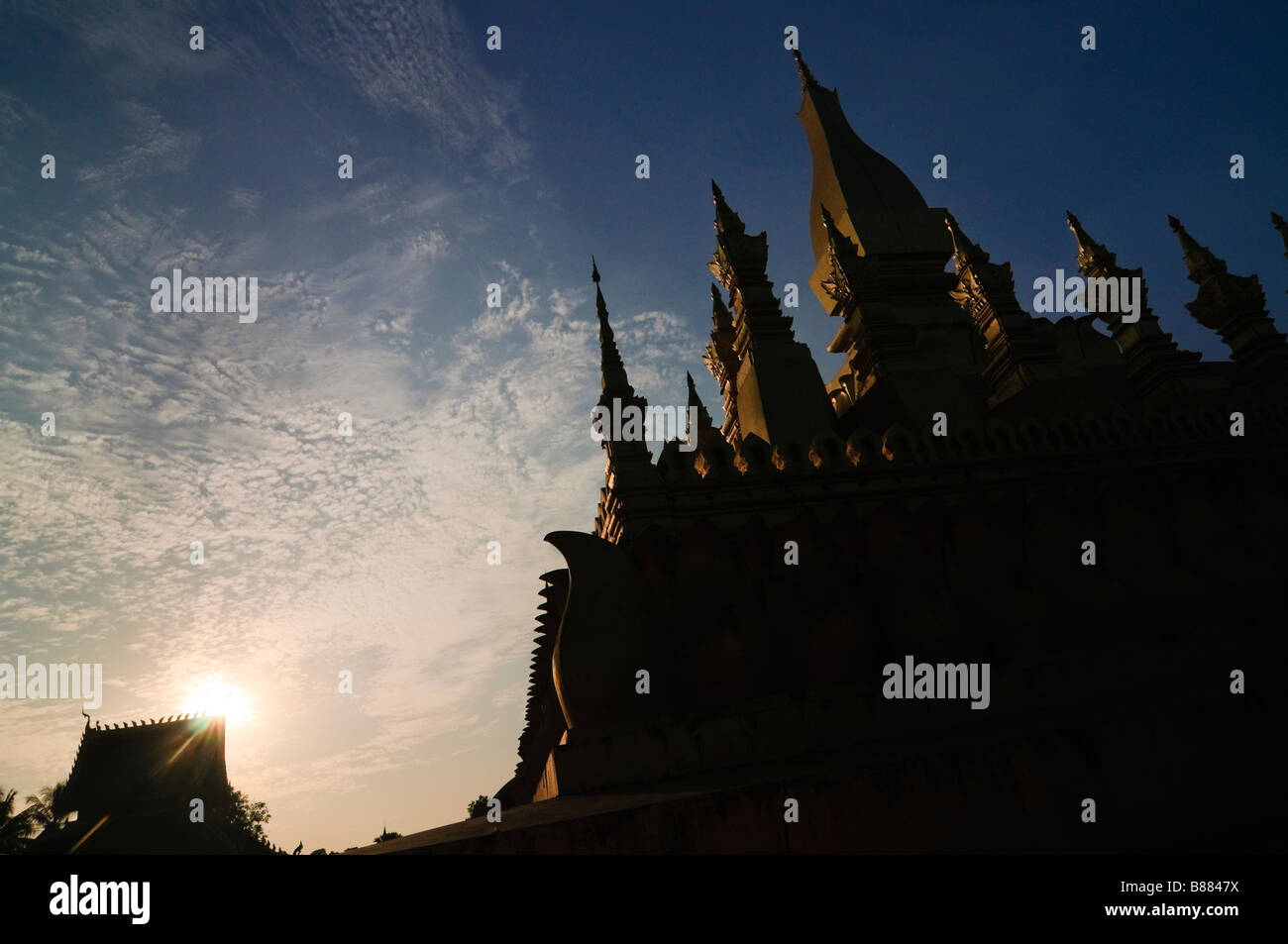 Pha That Luang Temple, Vientiane. Laos Stock Photo