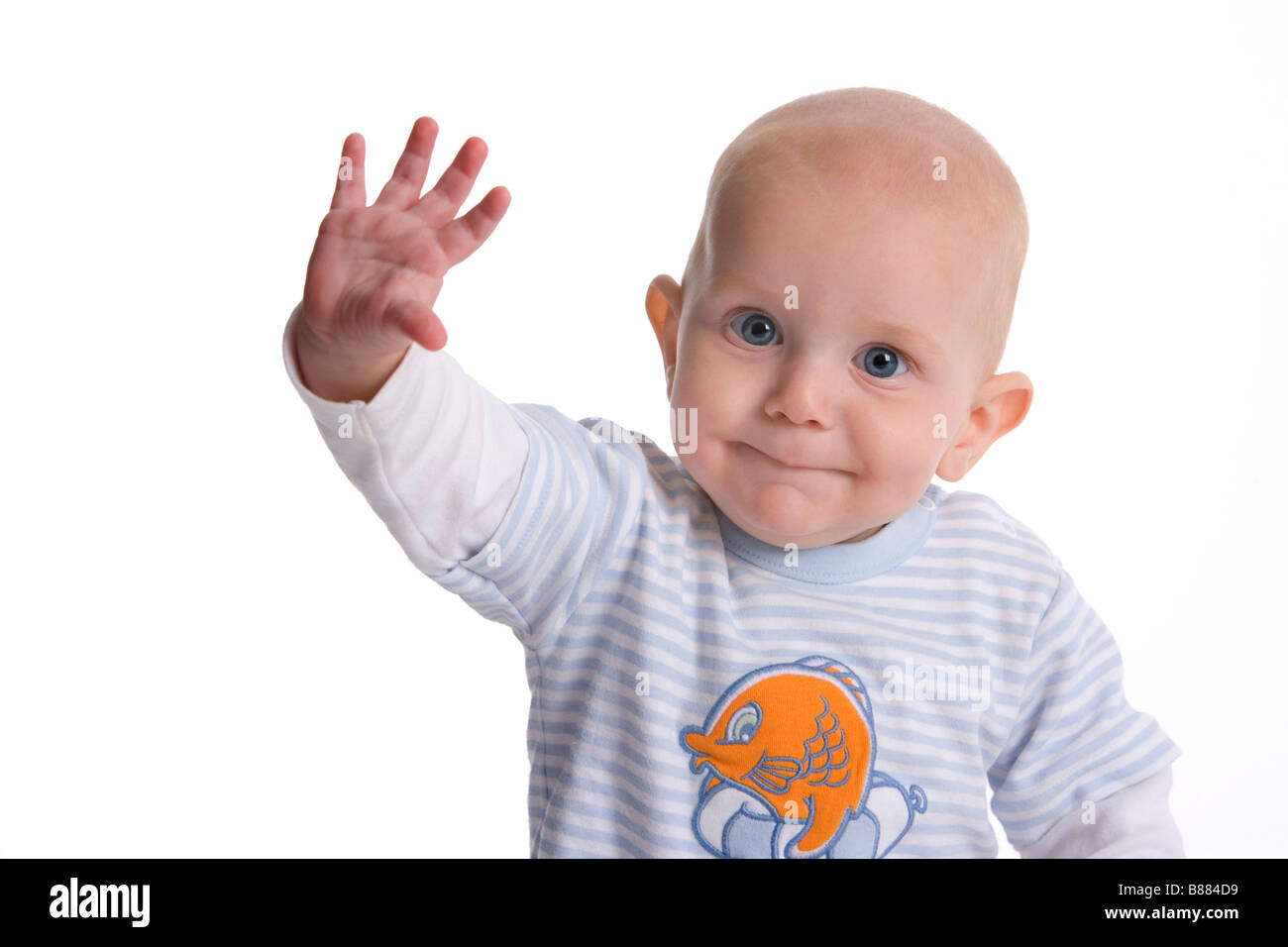 Baby waving goodbye hi-res stock photography and images - Alamy