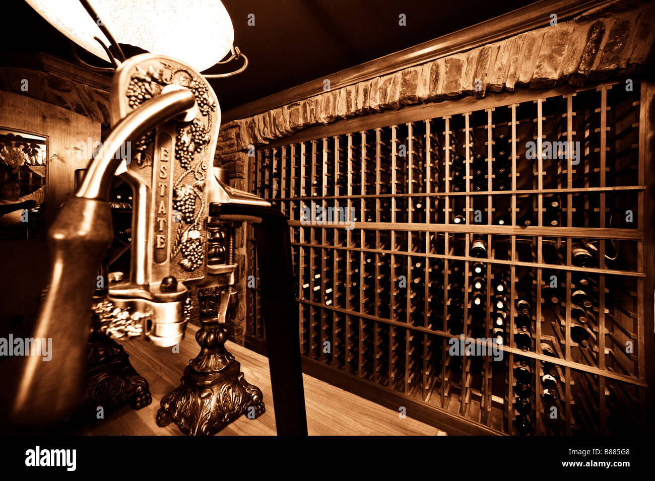 Stunning Wine Cellar Stock Photo