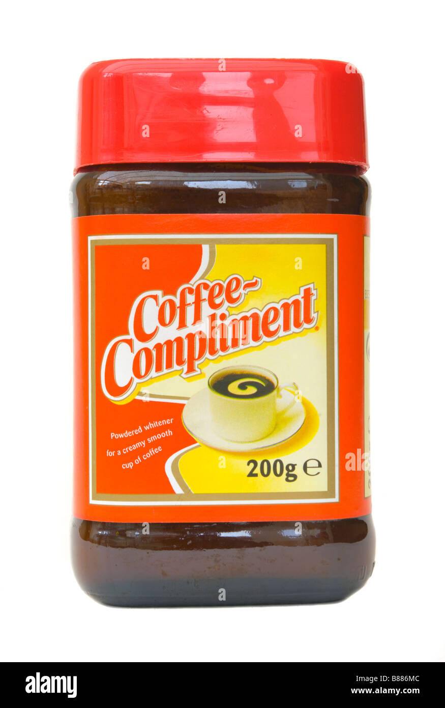Jar of Coffee Compliment powdered milk substitute Stock Photo - Alamy