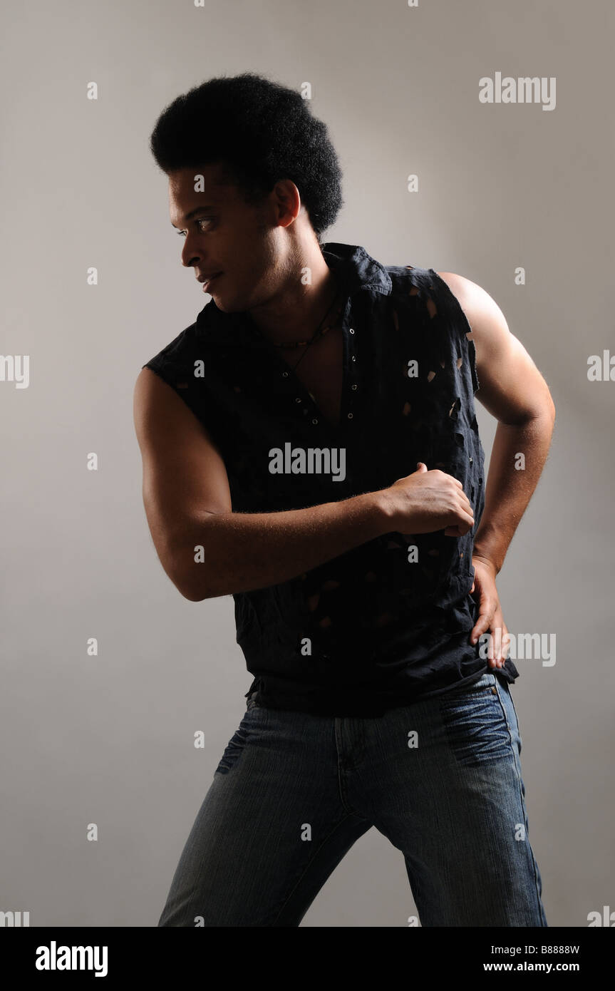 African american guy standing hi-res stock photography and images - Alamy