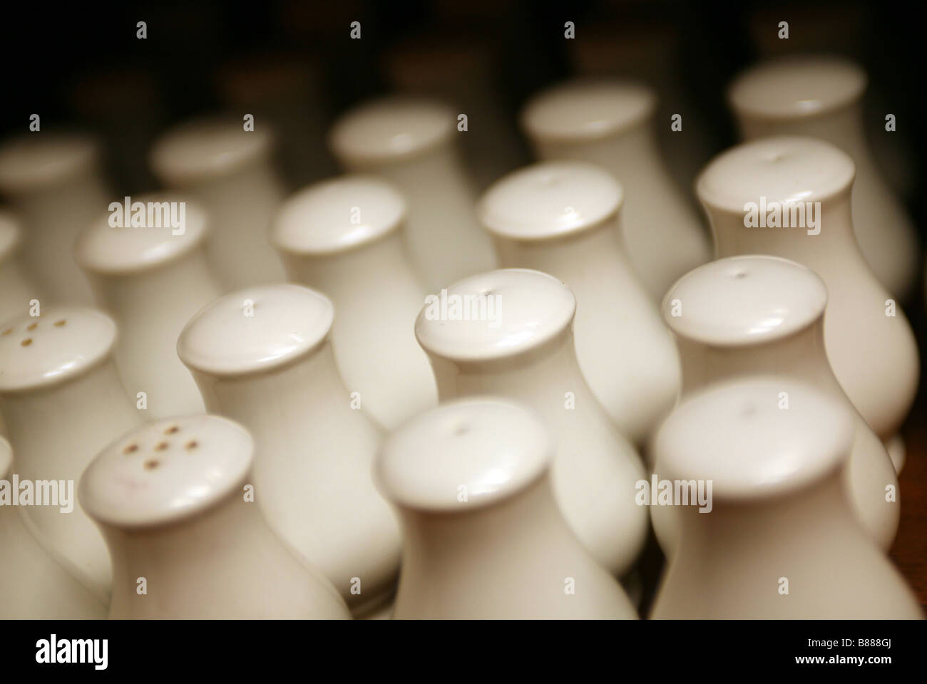 Salt and pepper pots Stock Photo