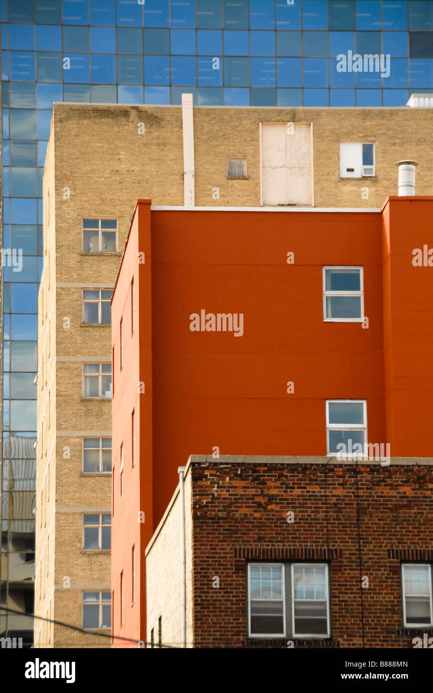 Downtown apartment buildings, Winnipeg, Manitoba, Canada Stock Photo