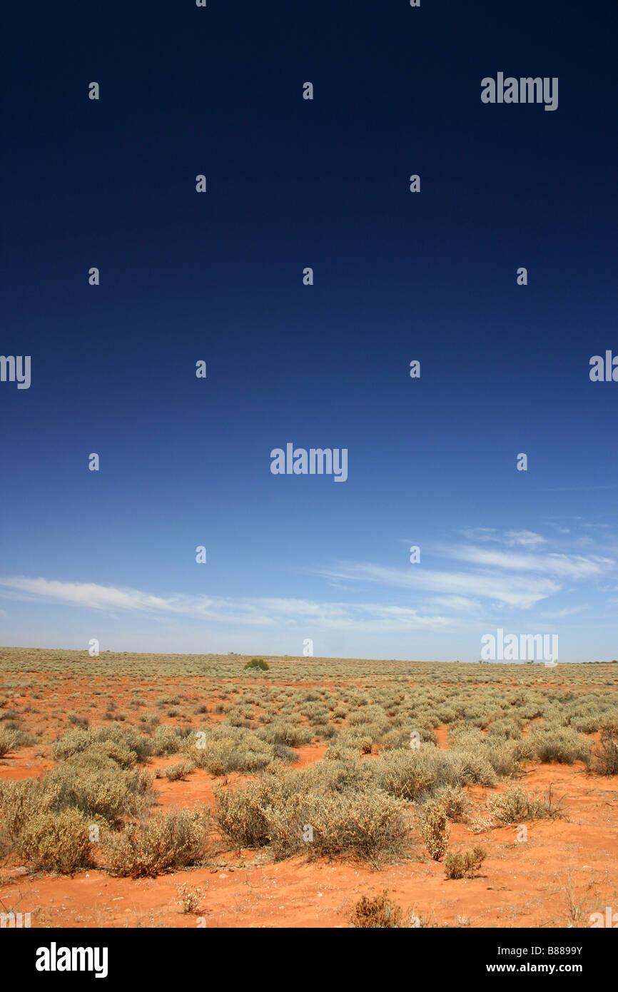 Desert Landscape, on the road to Andamooka, South Australia Stock Photo