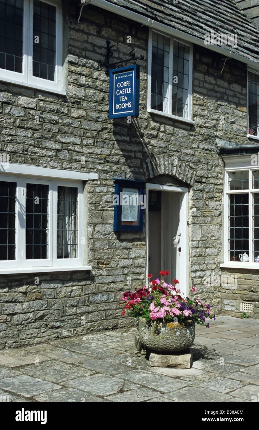 Tea rooms, Corfe Castle, Dorset, UK Stock Photo Alamy