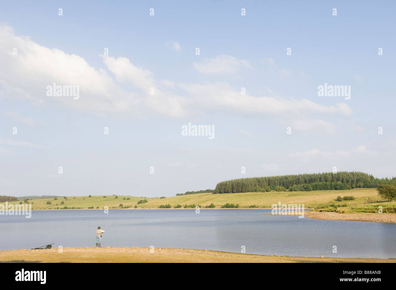 Stocks Reservoir and fishery in the Forest of Bowland Area of Outstanding Natural Beauty